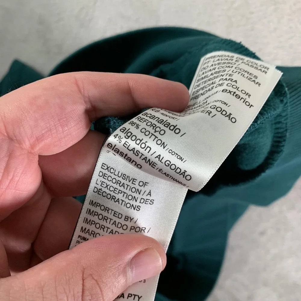 Puma Track Jacket Womens Small Teal Floral Full‎ Zip Sweatshirt Cotton Blend - Picture 14 of 15